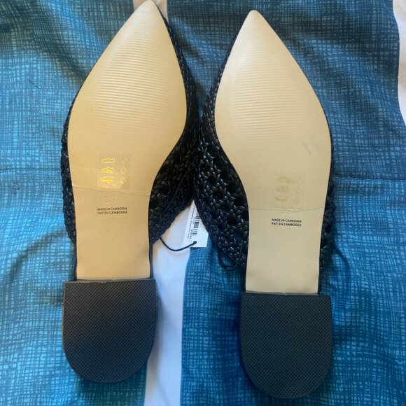 Dynamite Black Woven Mules - Picture 2 of 2